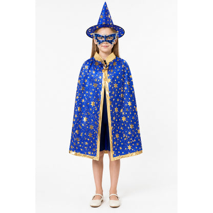 Magical Carnival Costume with Cape, Hat, and Mask main product view