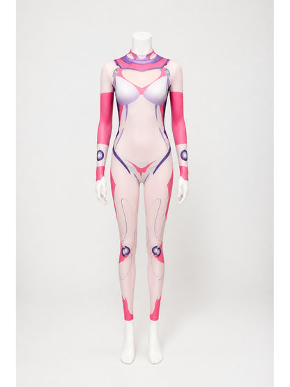 Form-Fitting Cosplay Jumpsuit with Geometric Print main product view