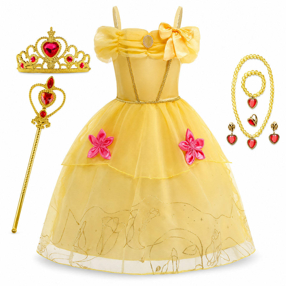 2026 Girl Princess Dress Costume Princess Cosplay Halloween Carnival Party Vestidos Kid Dress - Color:I