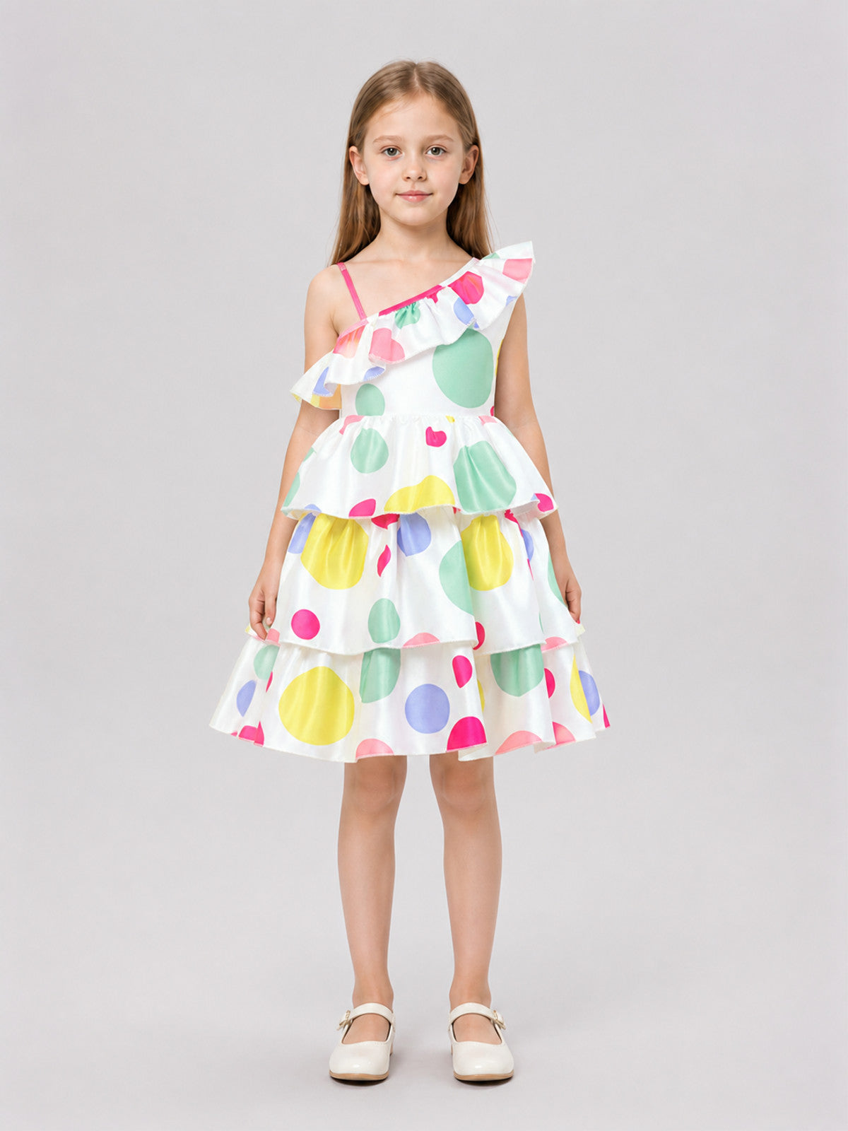 Polka Dot Tutu Party Dress with Ruffles