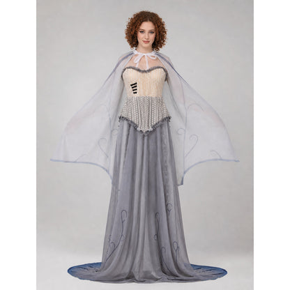 Gothic Vampire Costume with Corset and Cape