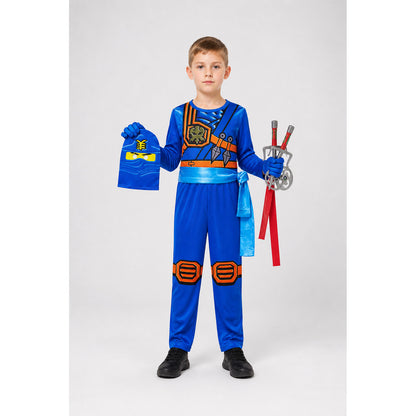 Kids' Ninja Costume with Mask and Gloves main product view