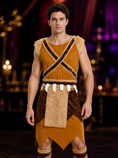 Native American Costume 205, Jumpsuit for Carnival and Performances on-model view