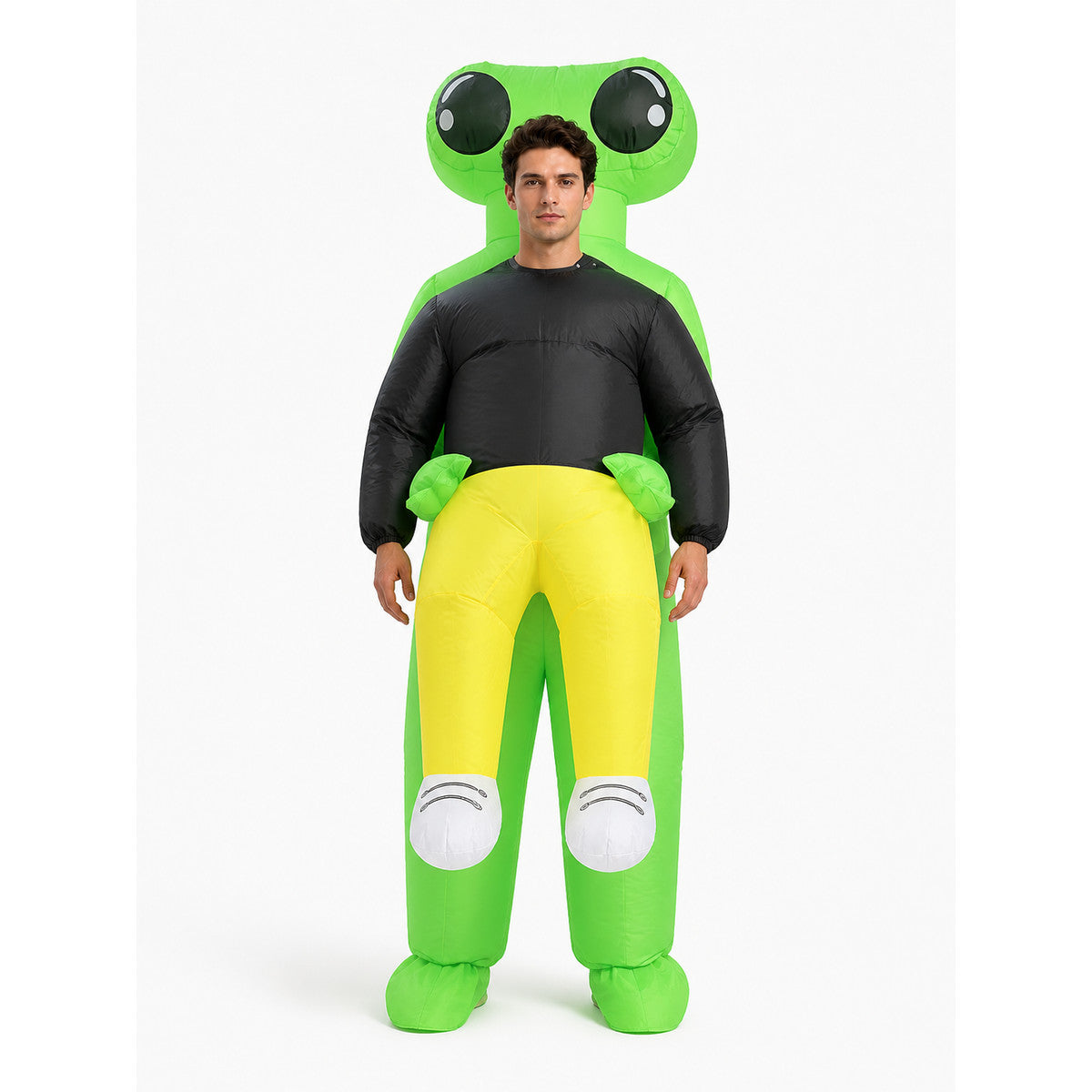 Adult Inflatable Alien Costume with Big Eyes front view
