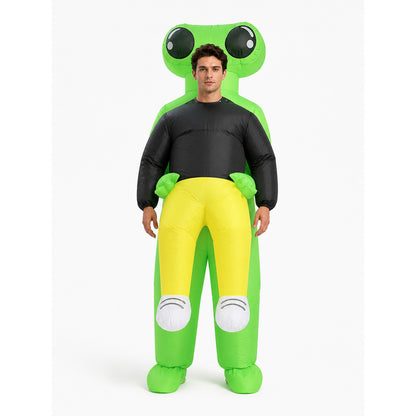 Adult Inflatable Alien Costume with Big Eyes front view