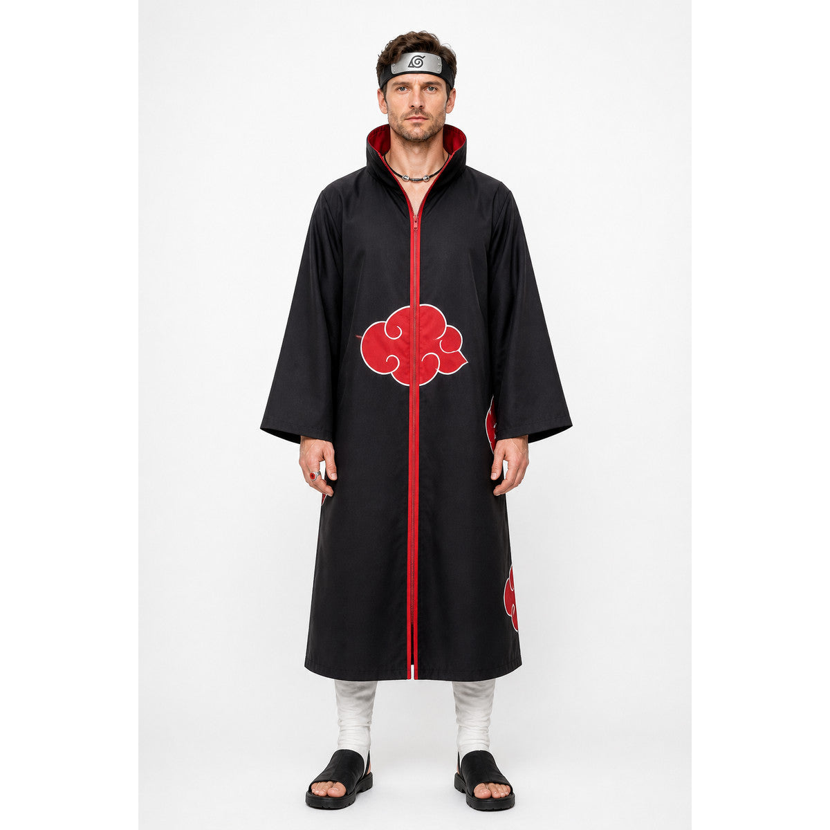 Uchiha Itachi Akatsuki Cosplay Costume with Forehead Protector main product view