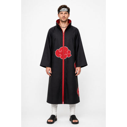 Uchiha Itachi Akatsuki Cosplay Costume with Forehead Protector main product view