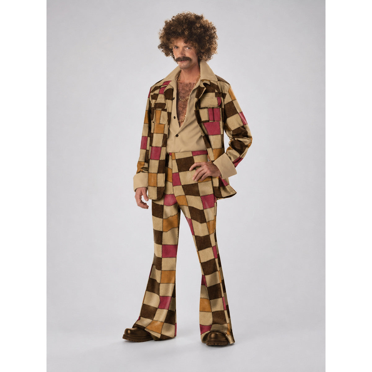 Retro Disco-Style Stage Costume, Plaid