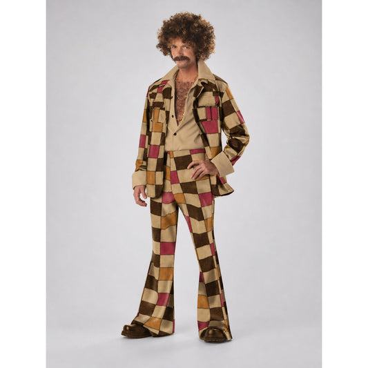 Retro Disco-Style Stage Costume, Plaid