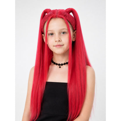 Pink-Red Carnival Wig for Halloween and Cosplay main product view