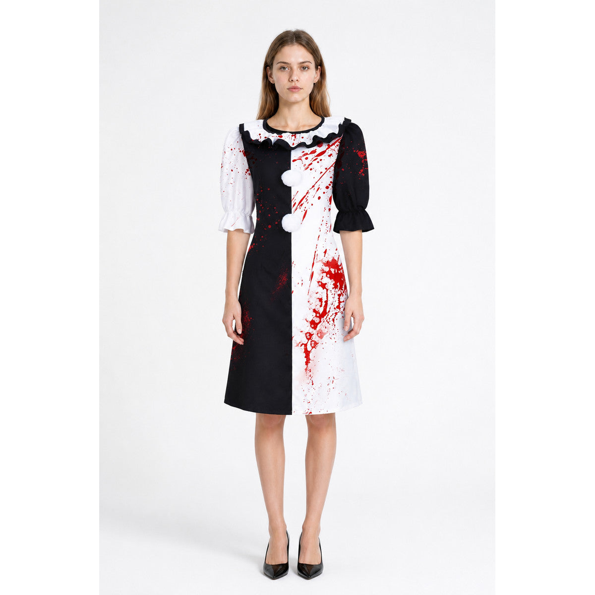 Clown Carnival Dress with Blood Print main product view