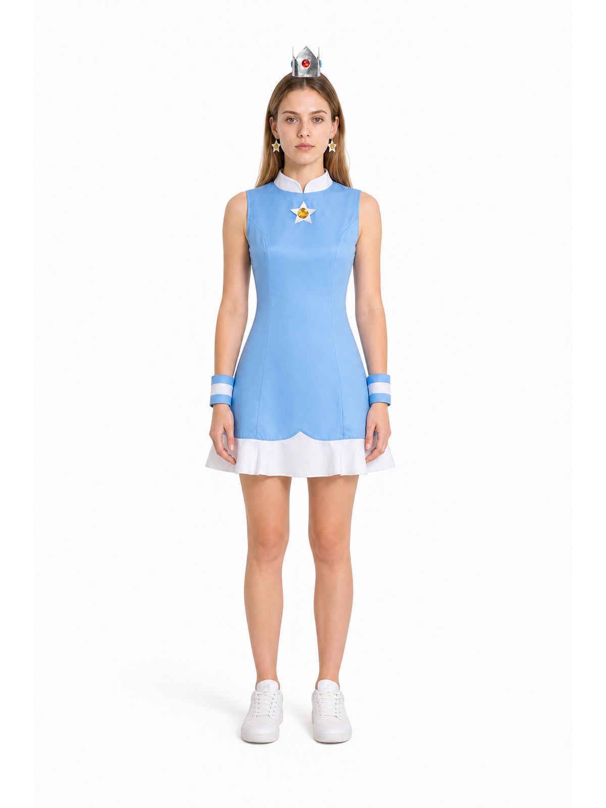 Princess Peach Cosplay Costume with Dress and Accessories main product view