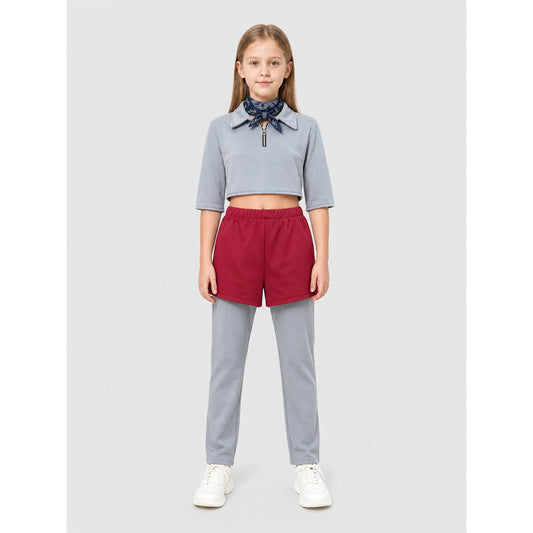 Eleven Layered Cosplay Costume with Scarf on-model view