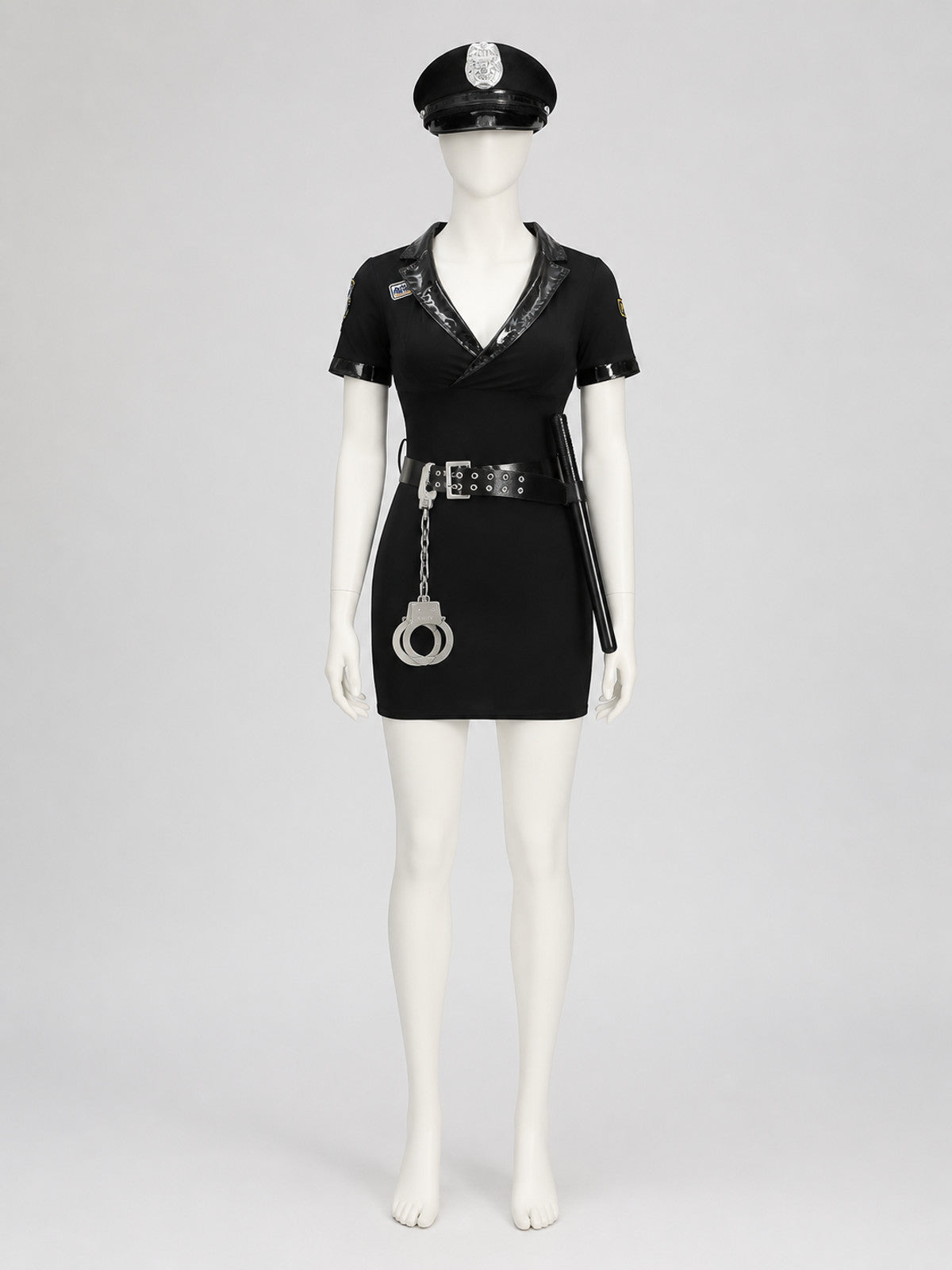 Police-Style Costume: Dress, Cap, and Accessories on-model view