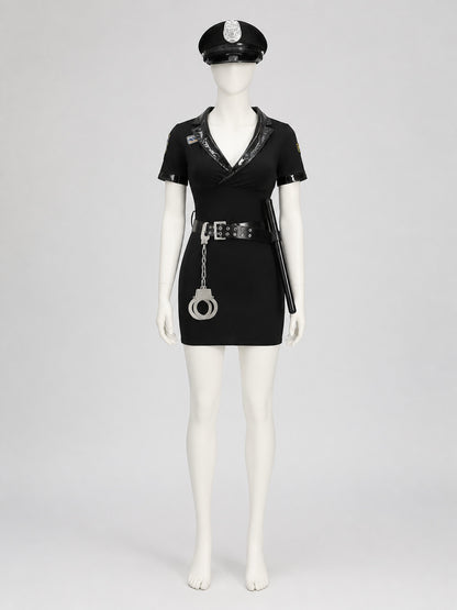 Police-Style Costume: Dress, Cap, and Accessories on-model view