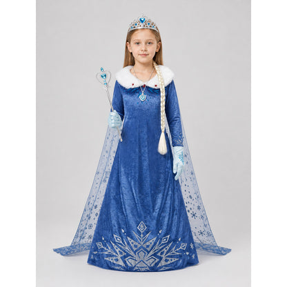 Children’s Elsa Princess Costume with Accessories on-model view