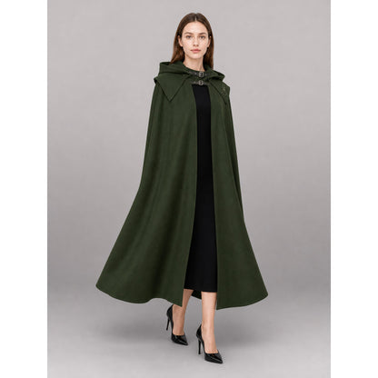 Green Gothic Carnival Cloak with Hood