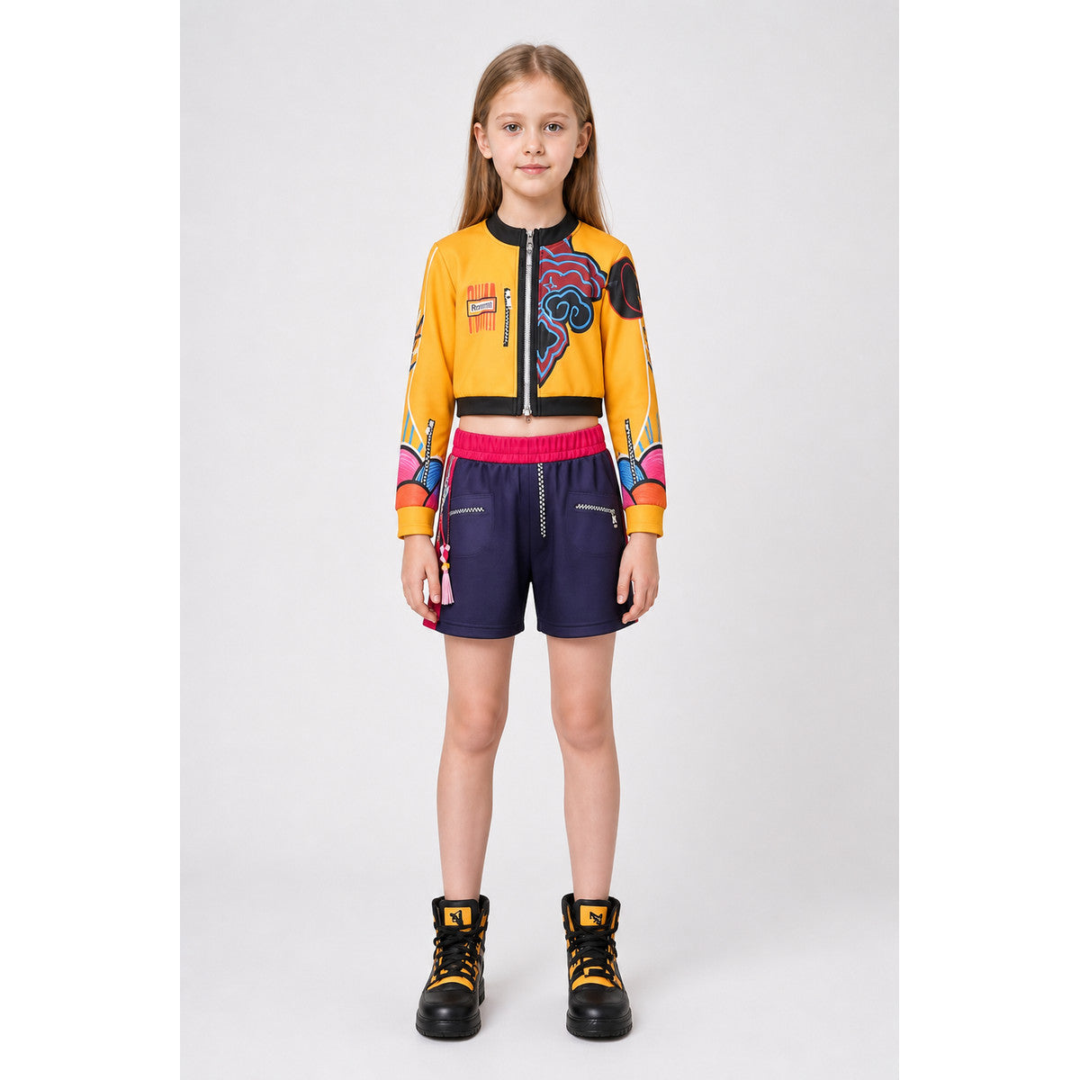 Stage Costume: Jacket and Shorts with Multicolor Print main product view