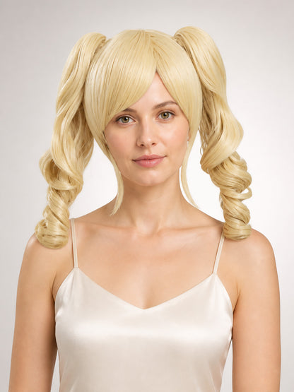 Carnival Wig, Light Golden with Two Ponytails main product view