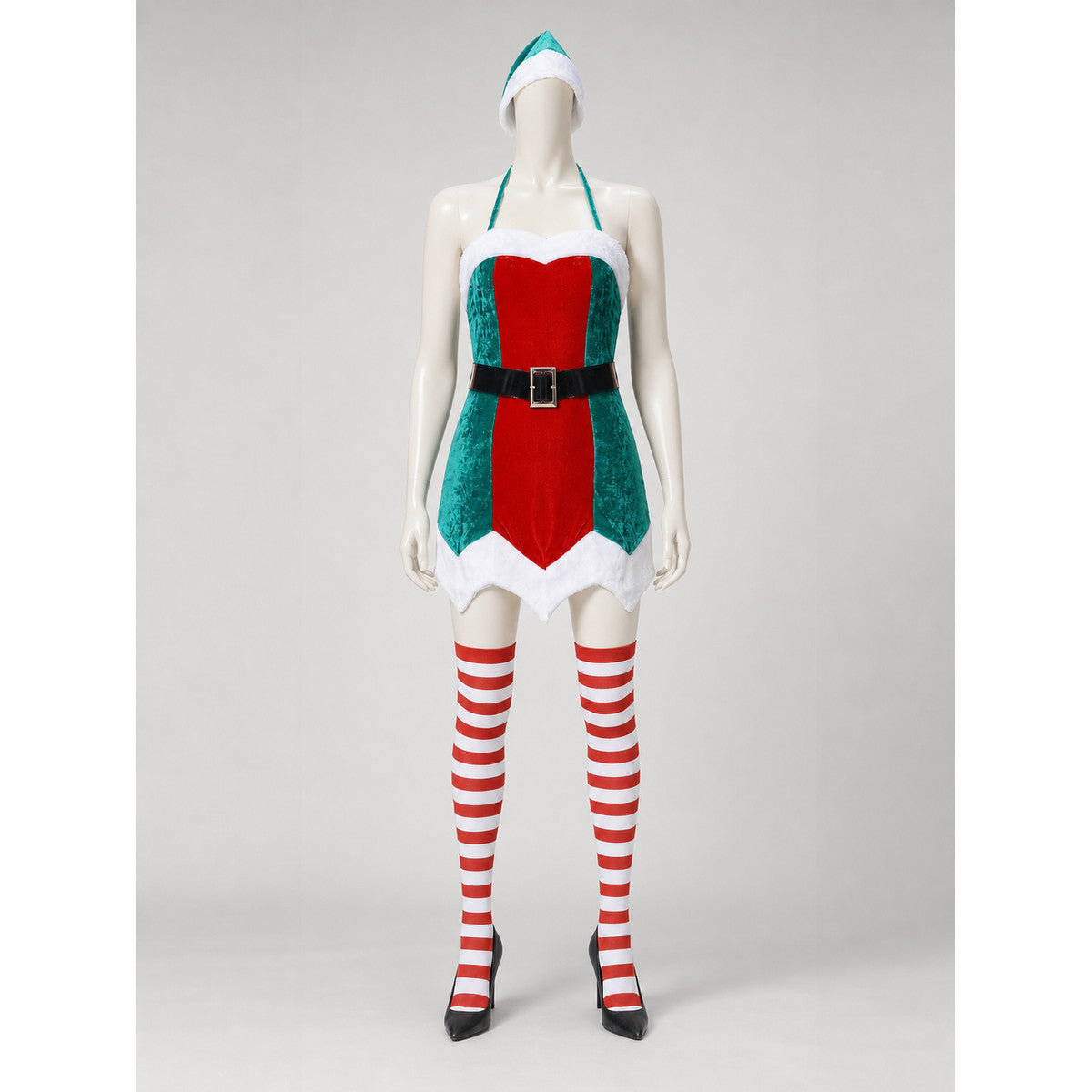 Christmas Carnival Costume with White Trim