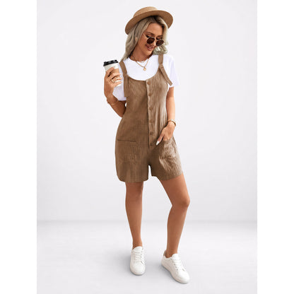 Bib Overall Shorts with Adjustable Straps