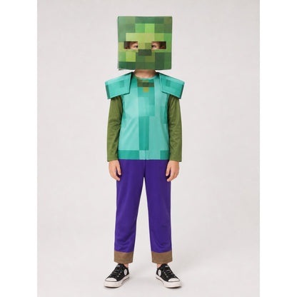 Minecraft Character Pixel Costume for Cosplay on-model view