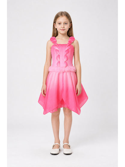 Pink Cosplay Dress with an Asymmetrical Hem main product view