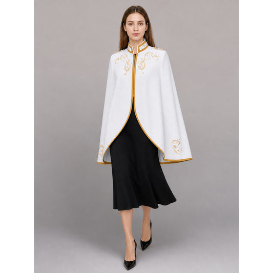 White carnival jacket with gold trim