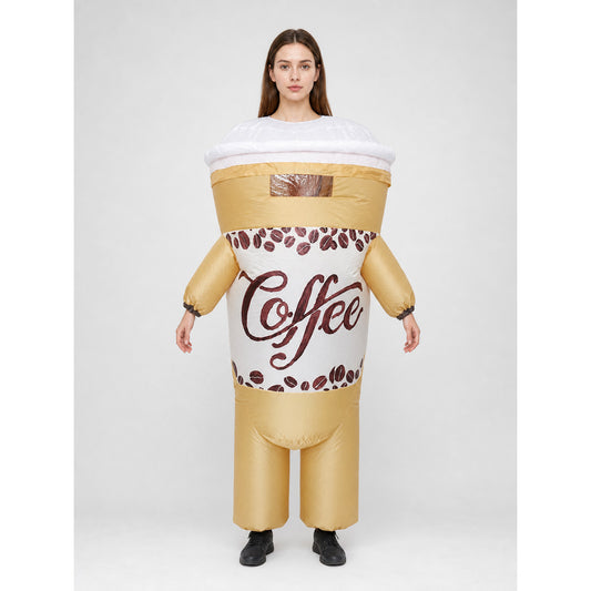 Brown Coffee Cup Carnival Costume front view