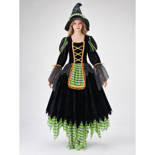 Witch Costume with Pointed Hat for Cosplay