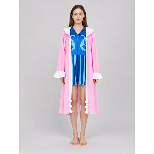 One Piece Bon Clay Cosplay Costume with Cape and Belt