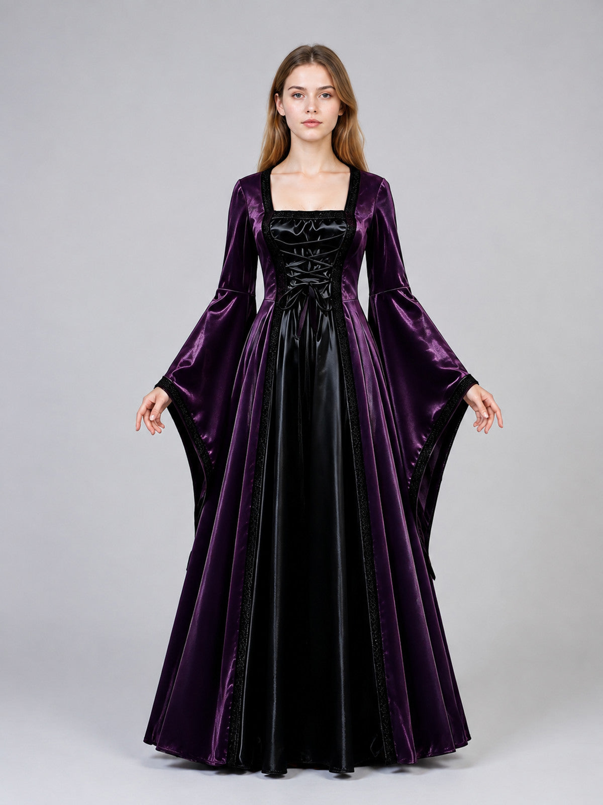 Renaissance Dress with Front Lacing on-model view