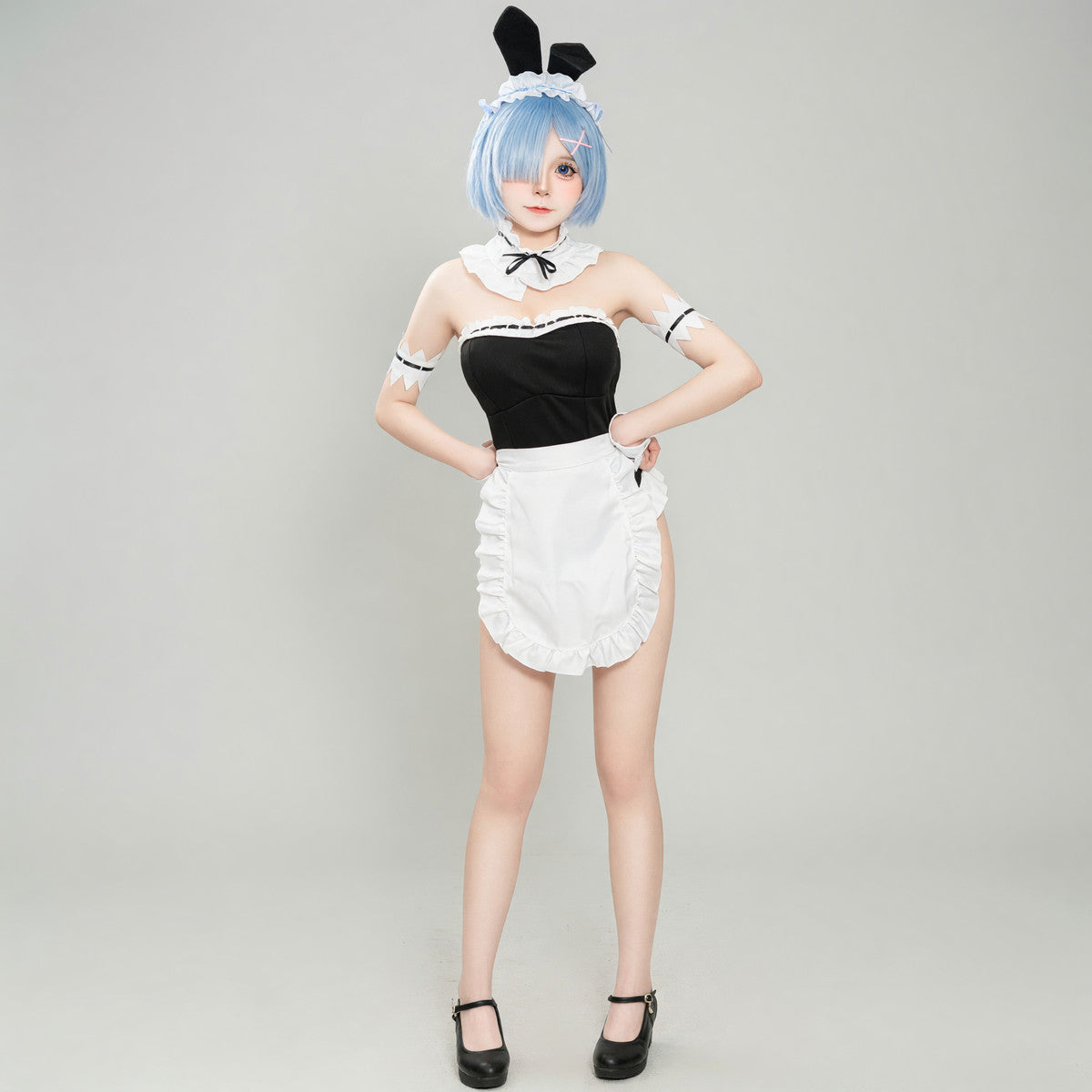 Maid Costume with Ears and White Apron