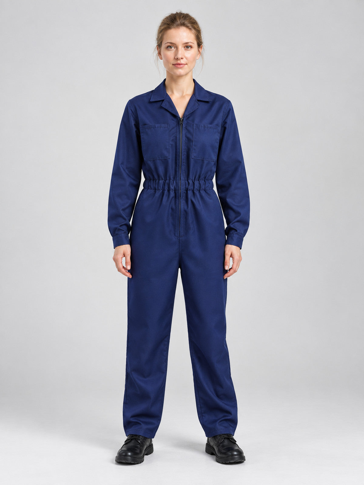 Dark Navy Carnival Costume Jumpsuit on-model view