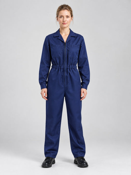 Dark Navy Carnival Costume Jumpsuit on-model view