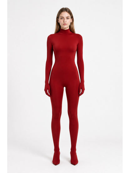 Form-Fitting Jumpsuit with Covered Hands and Feet main product view