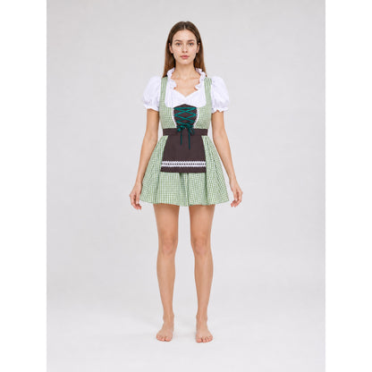 Folk-Style Costume Dress with Apron
