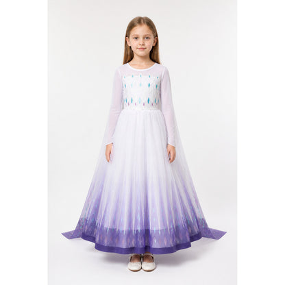Long Elsa Dress with Mesh for Halloween main product view