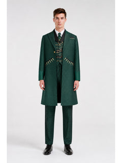 Suit set with jacket, vest, and trousers