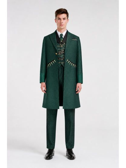 Suit set with jacket, vest, and trousers main product view