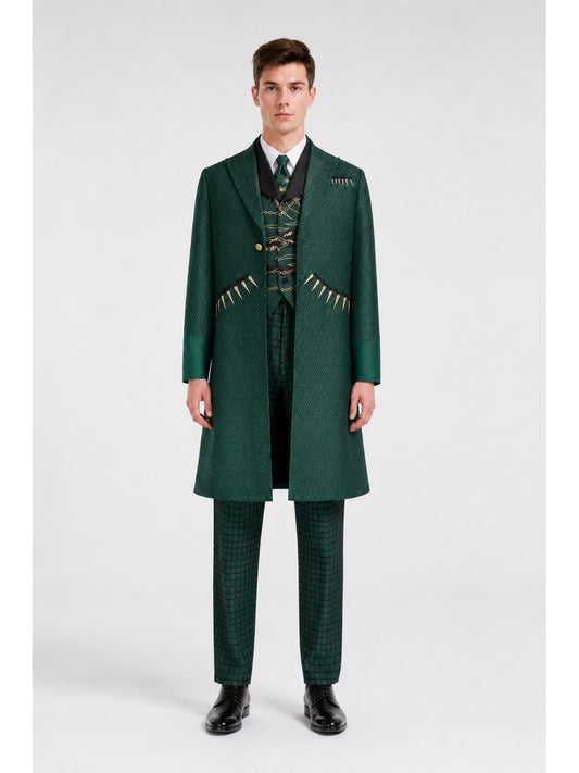 Suit set with jacket, vest, and trousers main product view