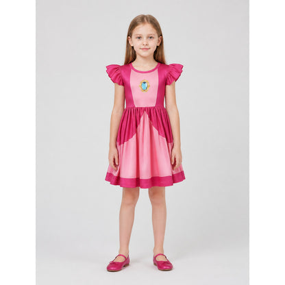 Rosalina Dress with Emblem, Short Sleeves on-model view