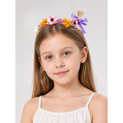Halloween Carnival Headband with Flowers and Crown main product view