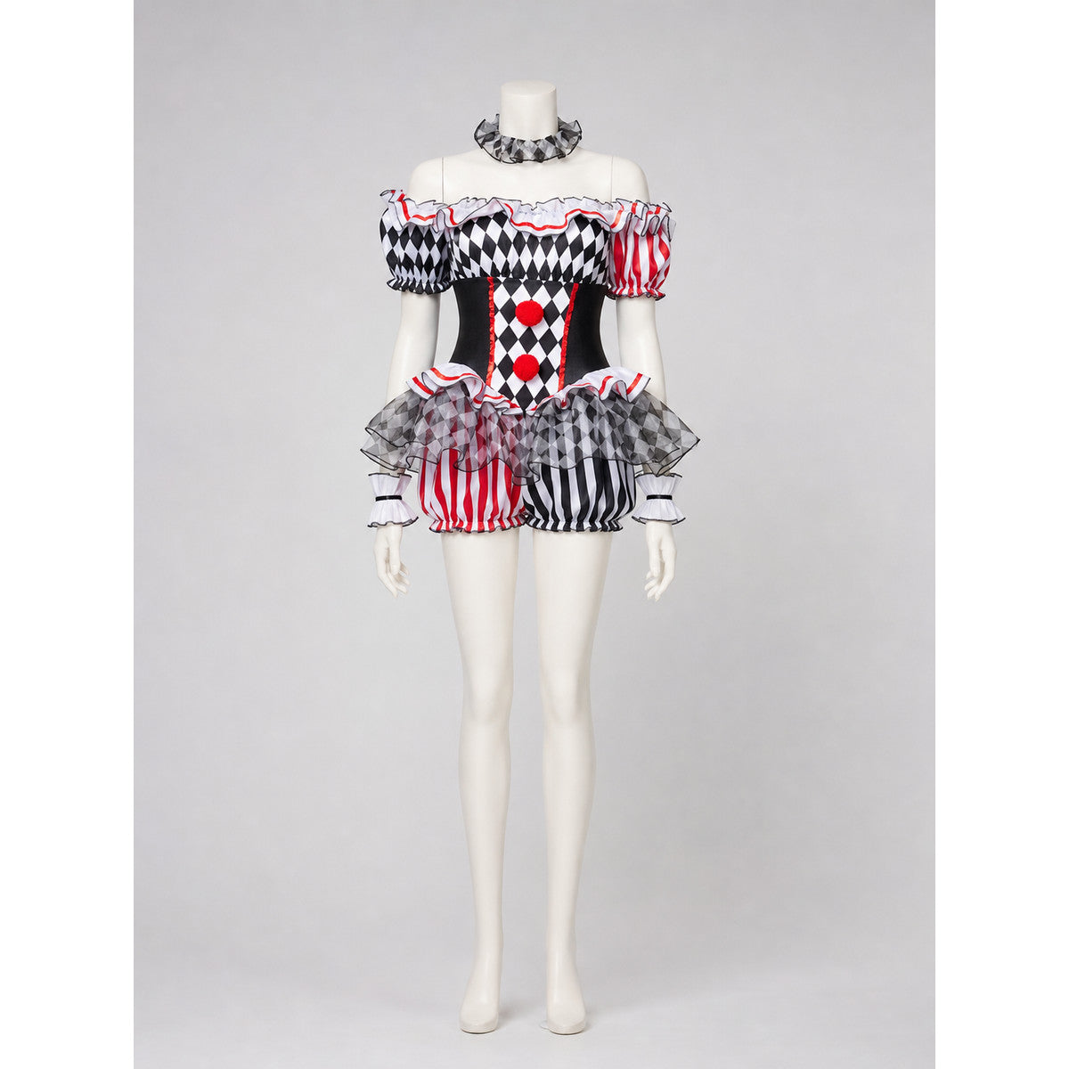 Clown Costume with Shorts and Ruffles