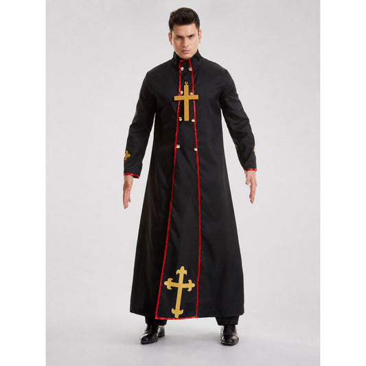 Religious Robe with Crosses and Red Trim