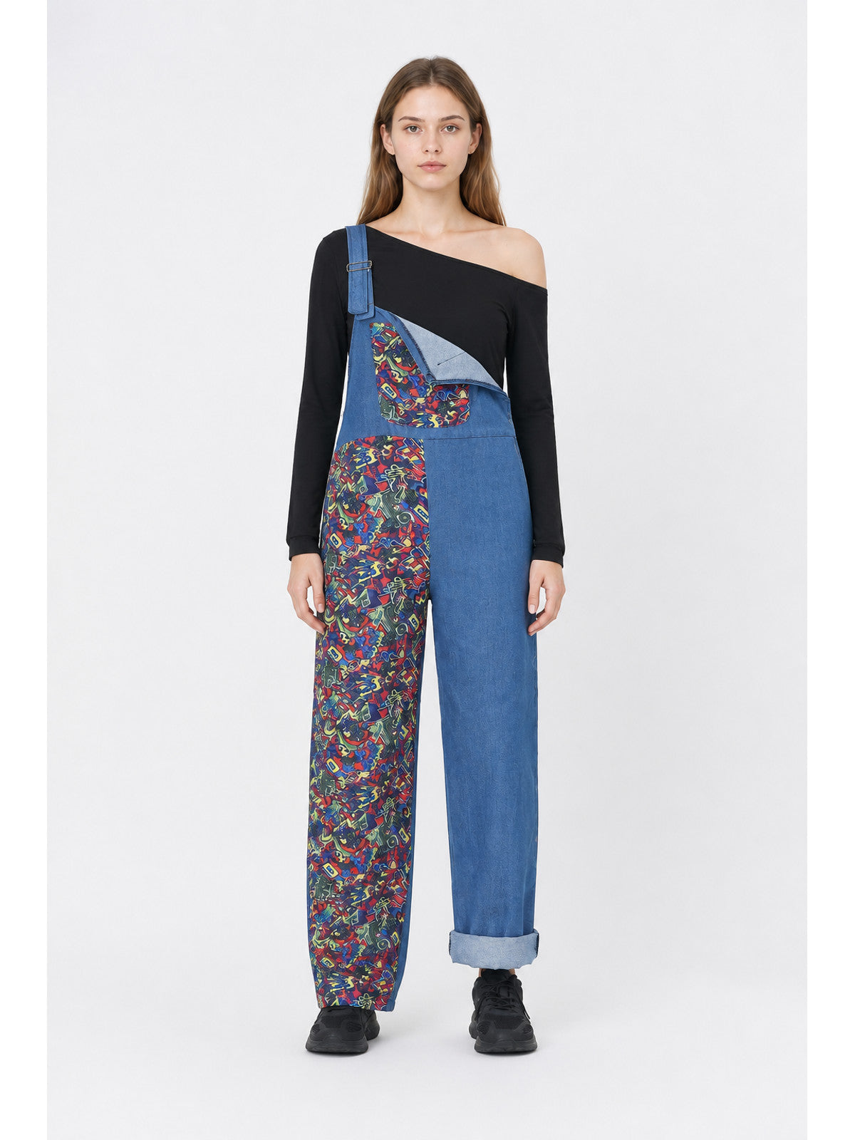 Strappy Jumpsuit with Asymmetric Pant Legs main product view
