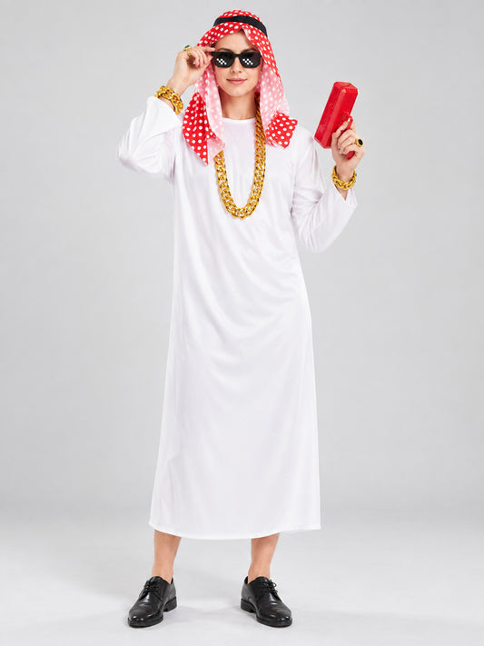 Arabic-Style Carnival Costume with Scarf on-model view