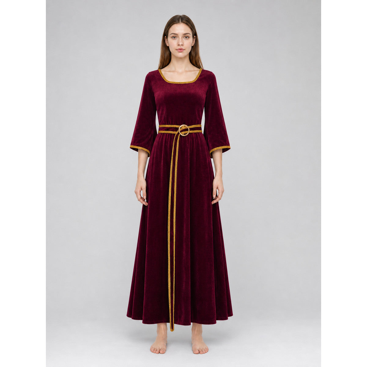 Burgundy Mother Gothel Cosplay Dress