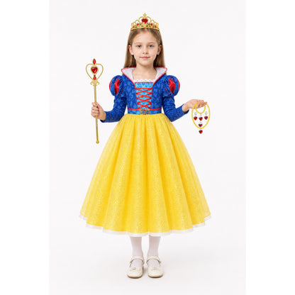 Children's costume with a crown and full skirt main product view