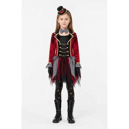 Clown Costume with an Asymmetrical Skirt, Red and Black main product view